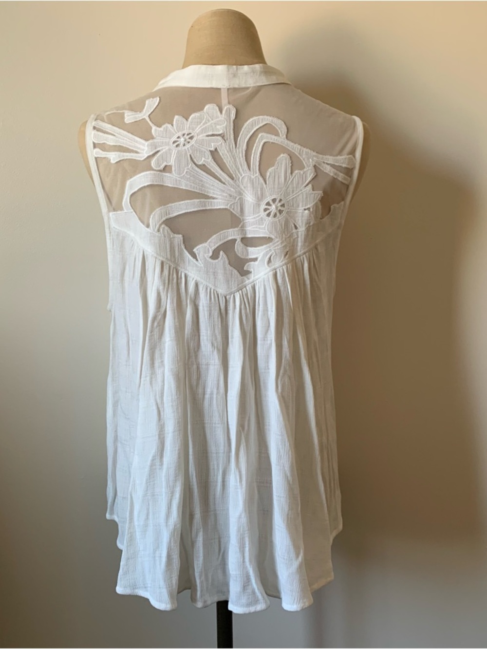 Free People Western Romance Tank Top in Ivory - Picture 3 of 6